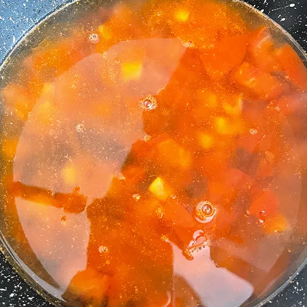 tomato egg drop soup with water