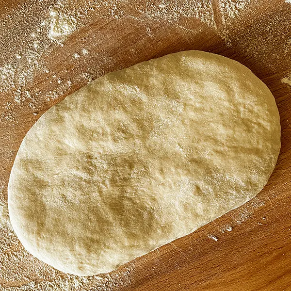 chinese beef and leek pie dough out