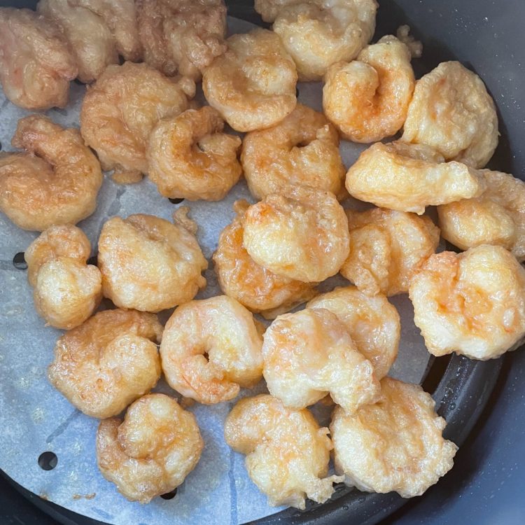 sweet and sour king prawn prawns drying