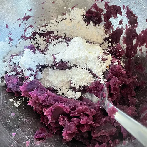 purple sweet potato jian dui potato sugar mixture