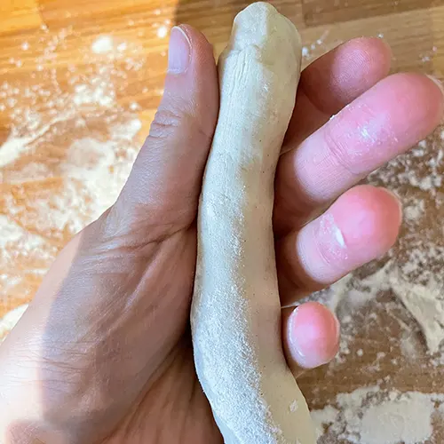 handmade chinese dumpling wrappers dough segment rolled