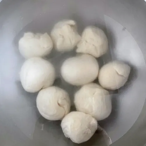 ground pot chicken dough in balls