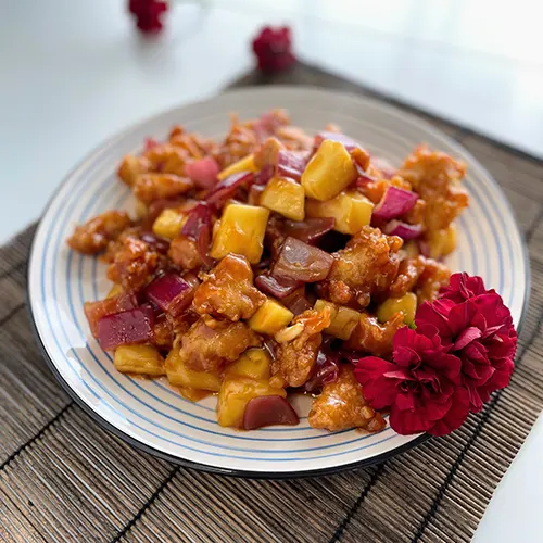 sweet and sour chicken recipe ready to eat