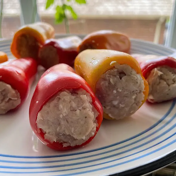 tiger skin pork stuffed peppers peppers stuffed