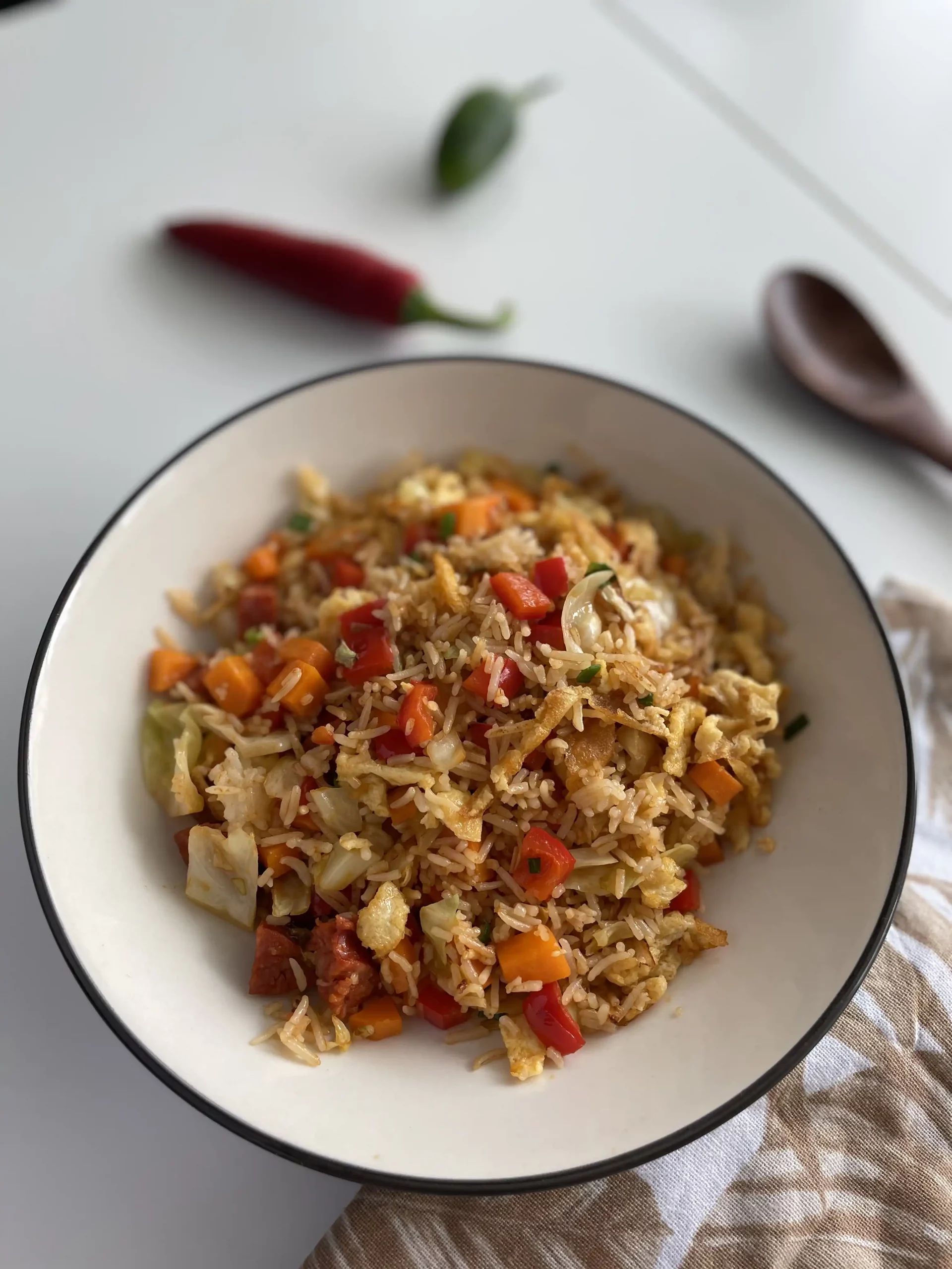 chinese egg fried rice ready to eat