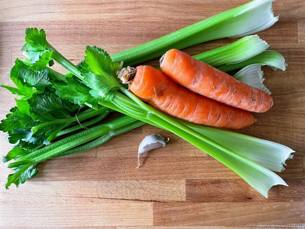 carrots and celery stir fry ingredients