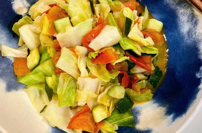 Quick and Healthy Sweetheart Cabbage and Courgette (Zucchini) Stir-Fry Recipe