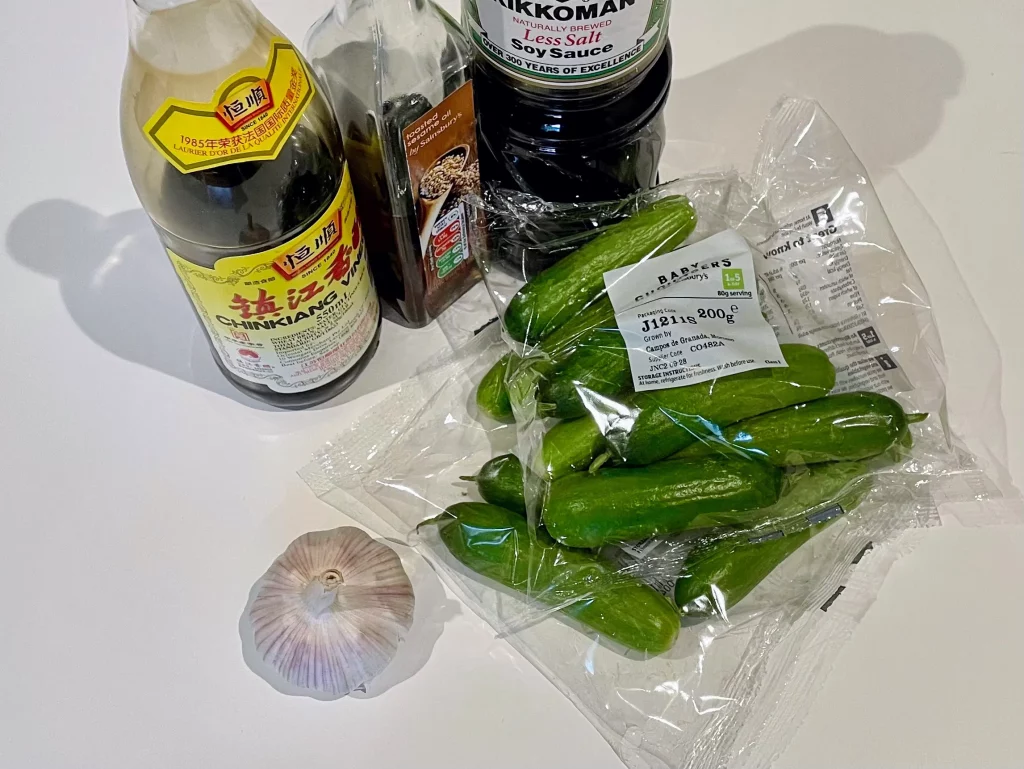 Chinese cucumber salad ingredients