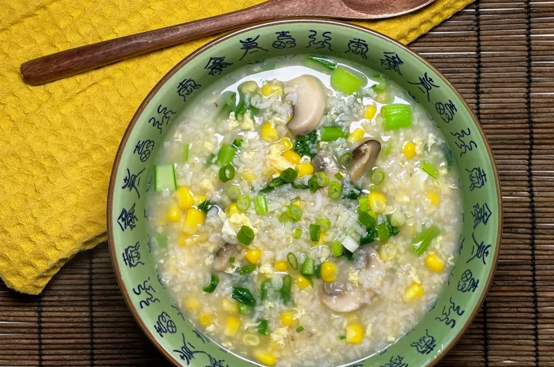 Chinese Veggie Congee Recipe (Zhou/Jook)